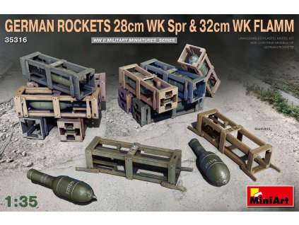 1/35 German Rockets 28cm WK Spr & 32cm WK Flamm - Miniart