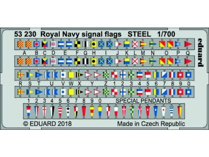 Royal Navy signal flags STEEL 1/700