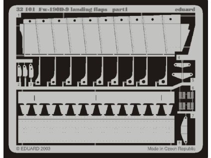 1/32 Fw 190D-9 landing flaps for HASEGAWA kit