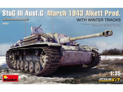 1/35 StuG III Ausf. G March 1943 Alkett Prod w/Winter Tracks. Interior Kit - Miniart