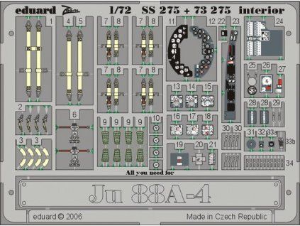 Ju 88A-4 interior recommended for HASEGAWA