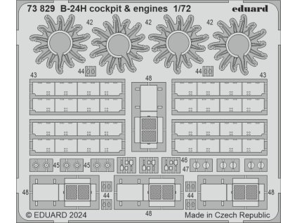 B-24H cockpit & engines 1/72 recommended for AIRFIX