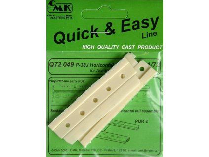 1/72 P-38J Lightning tail horizontal surfaces for