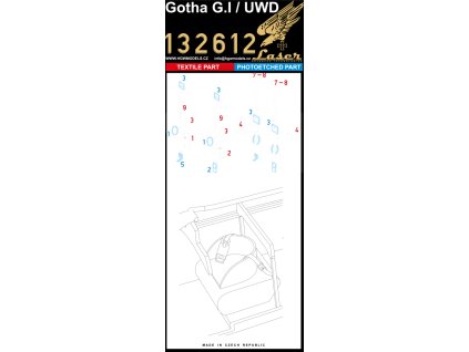 1/32 Gotha G.I / UWD - Fabric Seat Belts  - pre-cut (laser) Wingnut Wings