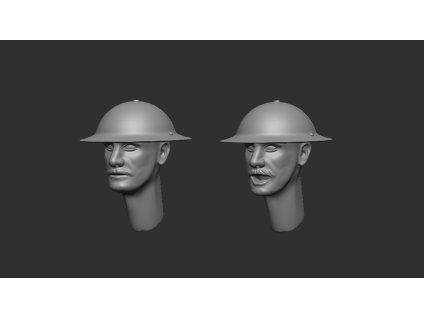 1/72 Heads with British Helmet MK1