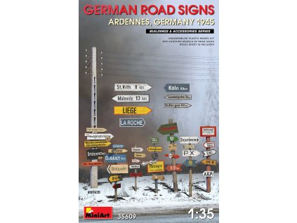 1/35 German Road Signs WW2 (Ardennes, Germany 1945)
