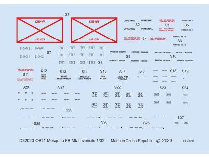 Mosquito FB Mk.II stencils 1/32 recommended for TAMIYA