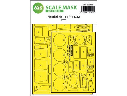 1/32 Heinkel He 111P-1 one-sided express fit mask for Revell