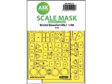 1/48 Bristol Beaufort Mk.I double-sided express fit mask for ICM
