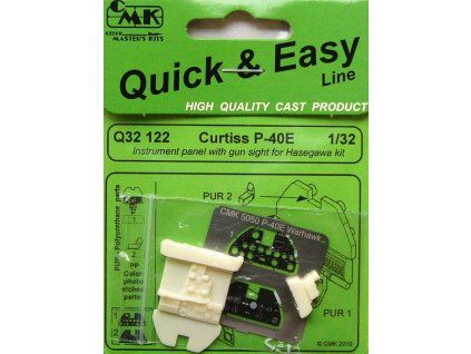 1/32 Curtiss P-40E Instrument panel with gun sight