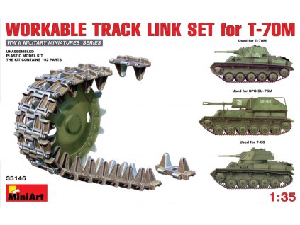 1/35 Workable Track Link Set for T-70M Light Tank