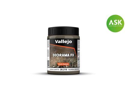 Vallejo Diorama FX 26218 Dark Earth Earth Textures (200 ml)