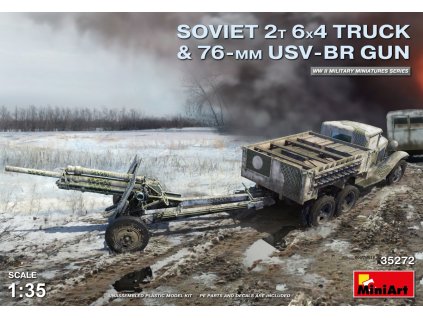 1/35 Soviet 2 t 6x4 Truck with 76 mm USV-BR Gun - Miniart