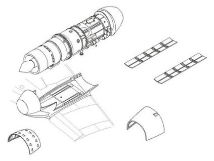 1/48 Me 262A - engine set for TAM (Jumo 004)