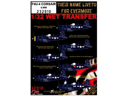 1/32 F4U-4 CORSAIR WW2 - Wet Transfers