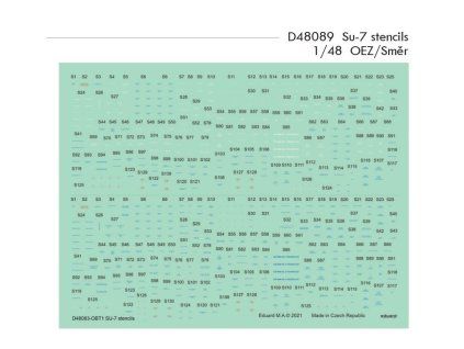 Su-7 stencils 1/48 recommended for OEZ/SMĚR