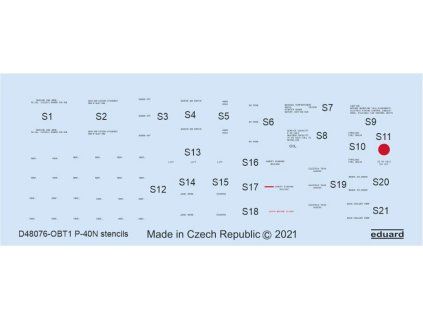 P-40N stencils 1/48 recommended for HASEGAWA