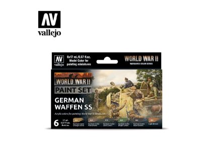 Sada akrylových barev Vallejo Model Color WWII 70207 German Waffen SS (6)