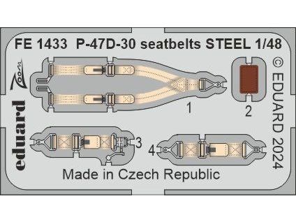 P-47D-30 seatbelts STEEL 1/48 recommended for MINIART