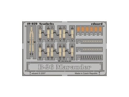 1/48 B-26 seatbelts for REVELL/MONOGRAM kit