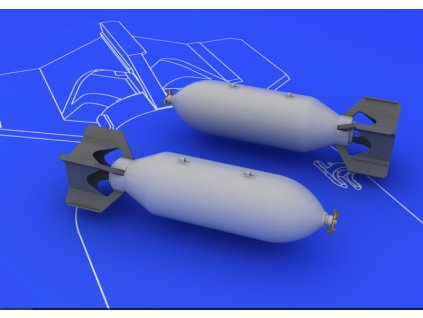 1/48 US 500lb bombs (2 pcs)