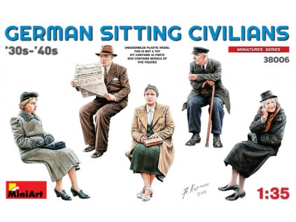 1/35 German Sitting Civilians '30s-'40s - Miniart