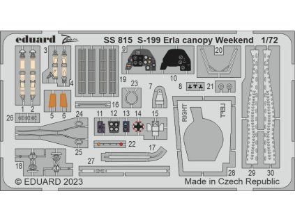 S-199 Erla canopy Weekend 1/72 recommended for EDUARD