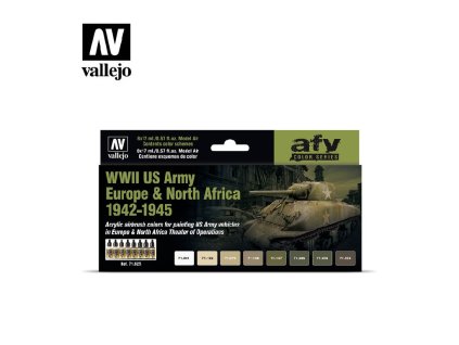 Vallejo Model Air AFV Set 71625 WWII US Army Europe & North Africa 1942-1945 (8)