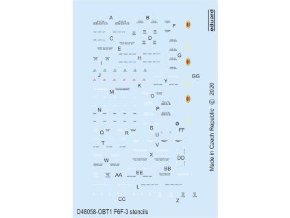 F6F-3 stencils 1/48 recommended for EDUARD