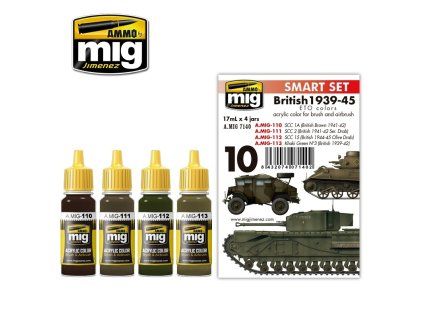 British 1939-45 ETO Colors Acrylic Smart Sets
