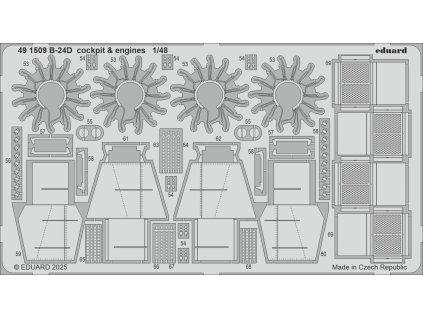 B-24D cockpit & engines 1/48 recommended for HOBBY BOSS