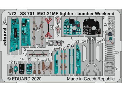 MiG-21MF fighter-bomber Weekend 1/72 recommended for EDUARD