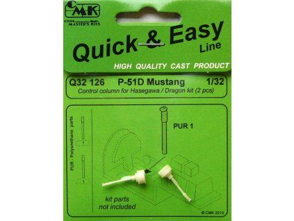 1/32 P-51D Control column (2 pcs) for HAS/DRAG