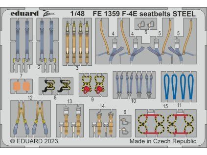F-4E seatbelts STEEL 1/48 recommended for MENG