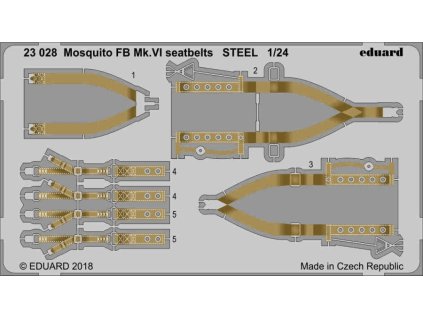 1/24 Mosquito FB Mk.VI seatbelts STEEL for AIRFIX kit