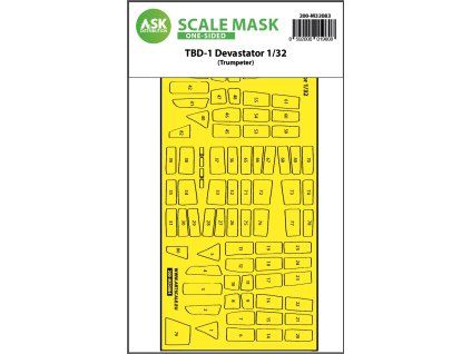 1/32 TBD-1 Devastator one-sided express fit mask for Trumpeter