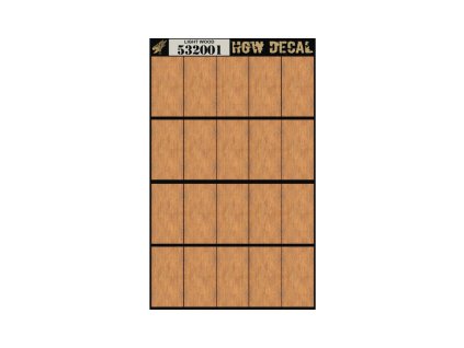 1/32 Light Wood - Natural Tone - Decals Wood Grain - transparent 20 pc. of 60 x 32 mm