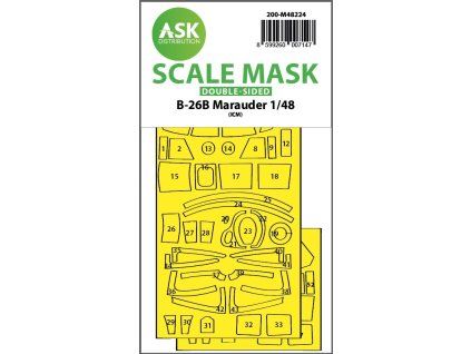 1/48 B-26B Marauder double-sided express fit mask for ICM