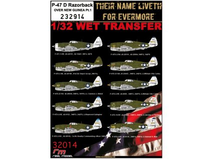 1/32 P-47 D Razorback OVER NEW GUINEA Pt.1 - Wet Transfers