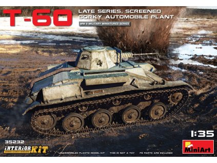 1/35 T-60 Late Series,Screened(Gorky  Plant)  Int.Kit - Miniart