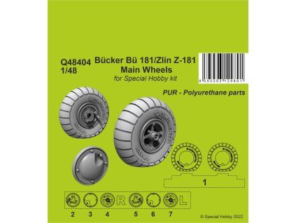 1/48 Bücker Bü 181/Zlín Z-181 Main Wheels