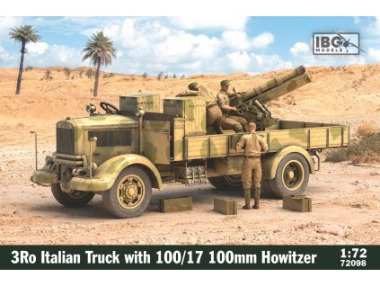 1/72 3Ro Italian Truck with 100/17 100mm Howitzer - IBG