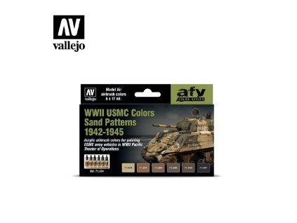 Vallejo Model Air AFV Set 71624 WWII USMC Colors Sand Patterns 1942-1945 (6)