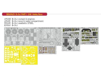 B-24J PART I 1/48 recommended for HOBBY BOSS