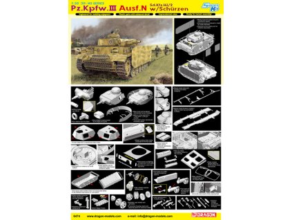 Model Kit tank 6474 - Pz.Kpfw.III Ausf.N w/SCHÜRZEN (SMART KIT) (1:35)