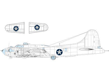 B-17F US national insignia rounded 1/48 recommended for EDUARD