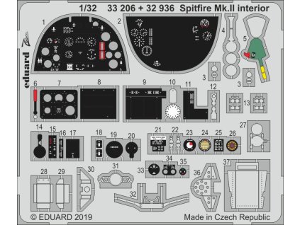 1/32 Spitfire Mk.II interior for REVELL kit
