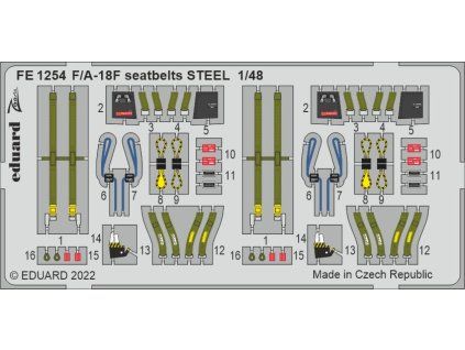 F/A-18F seatbelts STEEL 1/48 recommended for MENG