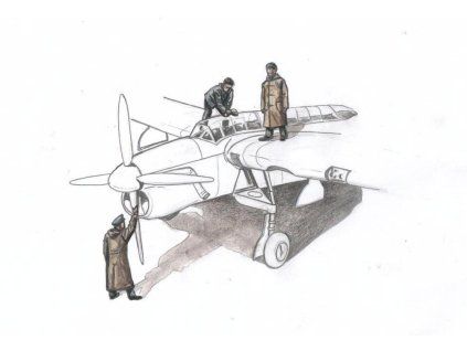 1/72 Barracuda Mechanics (3 figures, aboard carrie