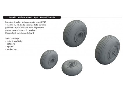 Mi-24D wheels 1/48 recommended for EDUARD/ZVEZDA